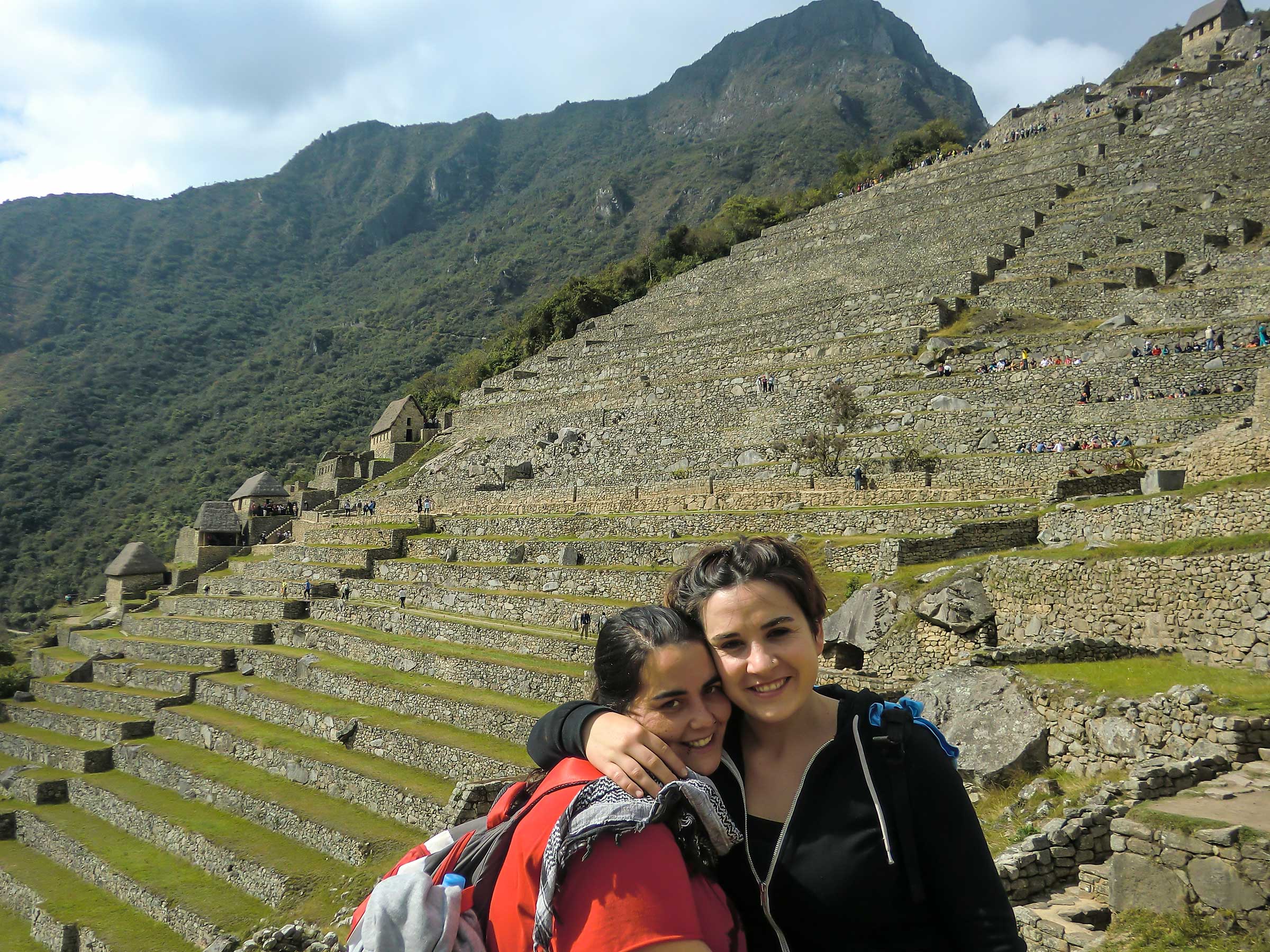 Local women in traditional clothing in the Sacred Valley
