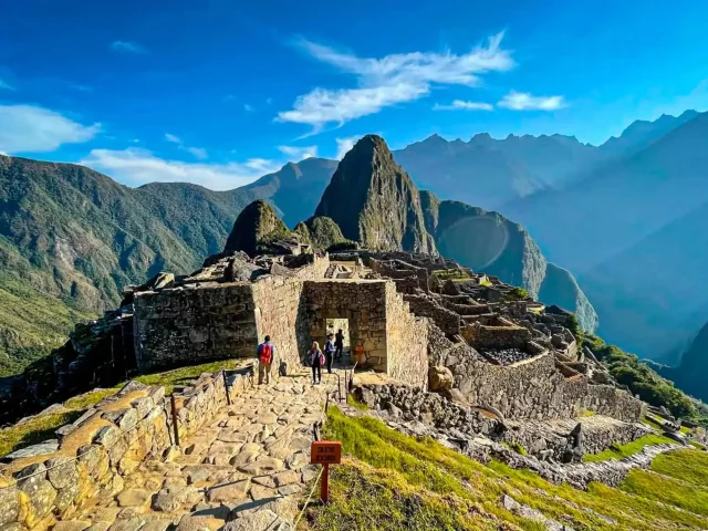 Board the panoramic train to Machu Picchu